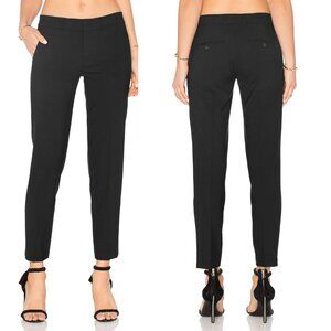 Vince. Classic Black Side Strapping Trouser Pants Size 8 Wool Blend Pockets $265